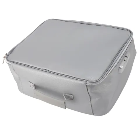 Fireproof Locking Document Box Portable Secure Storage For Travel Home