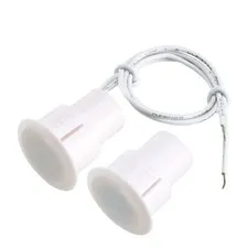 RC36 NC Recessed Wired Door Contact Sensor Alarm Magnetic Reed Switch White