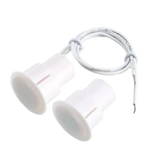 RC36 NC Recessed Wired Door Contact Sensor Alarm Magnetic Reed Switch White