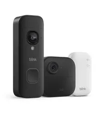 Blink Outdoor 4 and Battery Doorbell 2K+ 1080p camera and 2K battery doorbell.