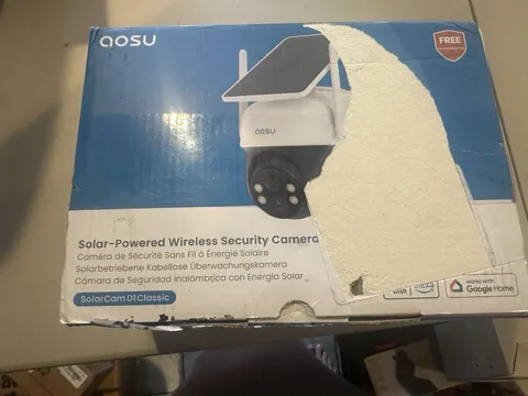 AOSU SolarCam D1 Classic PTZ 3MP Solar-Powered Wi-Fi Outdoor Camera White