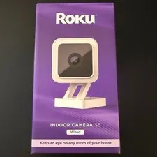 Roku Indoor Camera SE 1080p HD Wired Smart Home Security Camera White