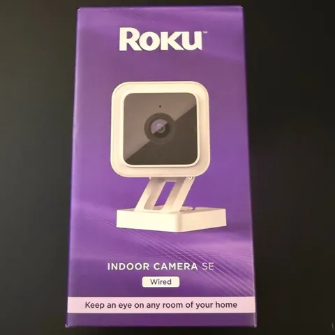 Roku Indoor Camera SE 1080p HD Wired Smart Home Security Camera White