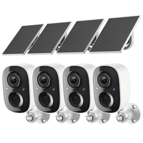 2K FHD Security Camera Wireless Outdoor Cameras for Home White - 4 Pack