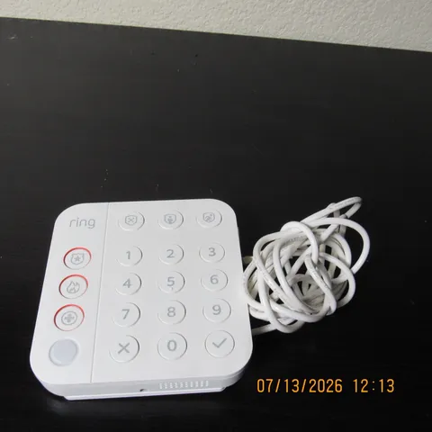 Ring (2nd Gen) White Wireless Z-Wave Home Security System Alarm Keypad