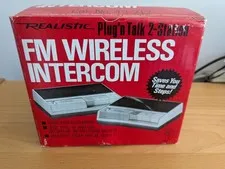 Realistic Radio Shack Plug 'n Talk Wireless 2-Station FM Intercom 43-212 w/ Box