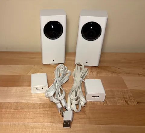 Wyze Pan Cam v1 Wi-Fi Camera WYZECP1 Tilt Zoom 1080p Night Vision - Lot of 2