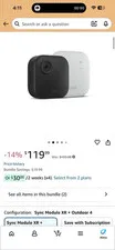 Blink Outdoor 4 Camera + Sync Module XR 1080p Wi-Fi Alexa Black/White