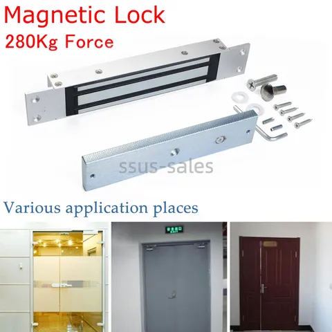 280KG Flush Mount Magnetic Lock Single Door Indoor Concealed Non-Waterproof
