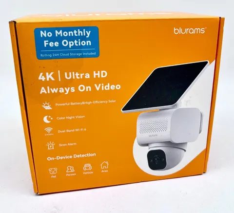 Blurams 4K Ultra HD Solar Security Camera WiFi 6 Color Night Vision