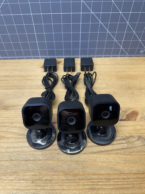 3-Pack Blink Mini Indoor Plug-in Smart Security Camera 1080 HD Motion Detection