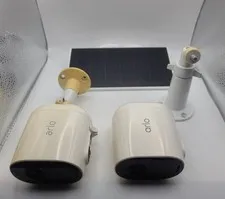 2 Arlo Essential VMC2030 Spotlight Single Wireless Camera w/Mount & Extras- USED