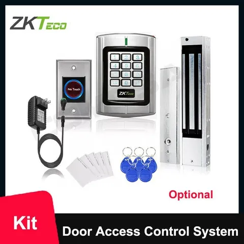 KiT Door Access Control System Zkteco Magnetic Lock, Access ID Card Password. zk