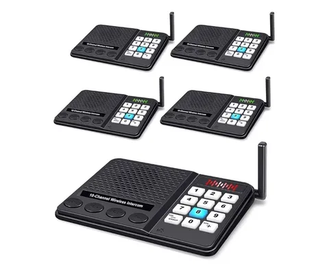 5 PACK  INTERCOM 10 CHANNELS WIRELESS 3 DIGITAL CODES FTAN40A INTERCOM 