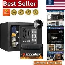 Intelligent Security Safe Box with Combination Lock, Fireproof Bag, 0.23 Cu Ft
