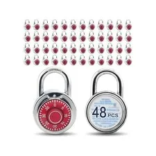 Standard Dial Combination Lock, 2 in. Wide, with Different Combinations, Red ...