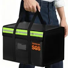 Fireproof Document Box Cash Safe Paper Fireproof Album Insurance Record Storage