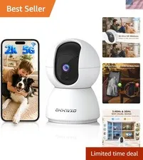 2K HD Wi-Fi Security Camera with Two-Way Audio & Night Vision for Home Safety