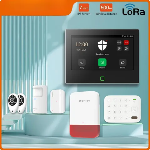 7inch Protection Kit WiFi 4G Home Alarm System with 5000mAh Battery 500MDistance