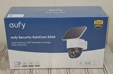 Eufy SoloCam S340 3K Dual Camera Solar 360° Wireless Security Camera Sealed NIB