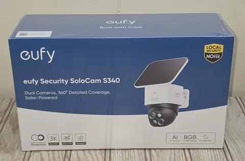 Eufy SoloCam S340 3K Dual Camera Solar 360° Wireless Security Camera Sealed NIB