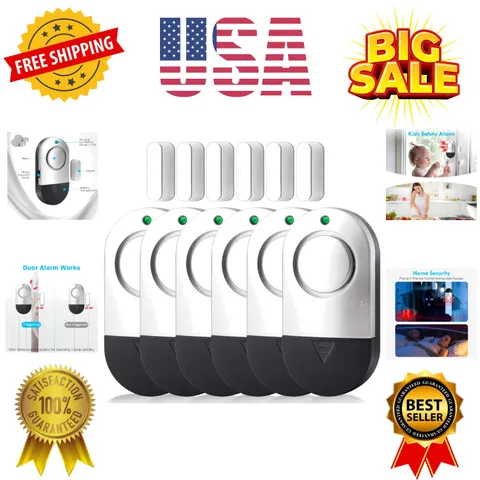 Door Window Alarm, 120DB Window Alarms for Home Security, Door Chime for Stor...