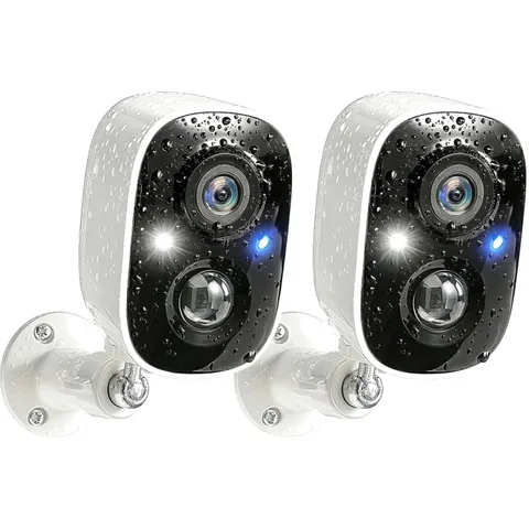 GMK 2 Pack Wireless Outdoor Security Cameras 2K Video System