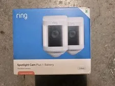 Ring Spotlight Cam Plus Camera Indoor/Outdoor Wireless + Battery - 2-Pack - New