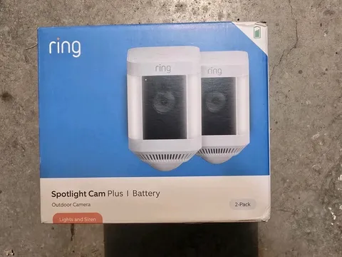 Ring Spotlight Cam Plus Camera Indoor/Outdoor Wireless + Battery - 2-Pack - New