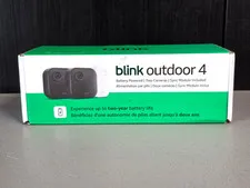 Blink Outdoor 4 4th Gen Wireless Camera -2 Battery Powered Cameras + Sync Module