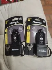 4 Master Locks 1-1/2 In. And 2 in. Shackle Laminated Steel Padlocks 