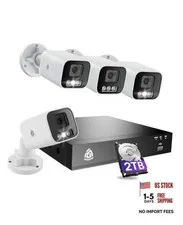 8CH 4K PoE Security Camera System, 4pcs 5MP Outdoor 4*c183 5mp PoE Camera