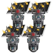 4K WiFi Solar Battery Powered Security Cameras Outdoor Home Wireless 360°PTZ 9MP