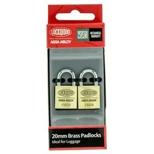 Lockwood SOLID BRASS 110-SERIES PADLOCKS 20mm Self Latching- 2Pcs Or 4Pcs