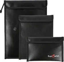3 Pack Fireproof Waterproof Document Bag Safe Pouch Organizer For Money And P...