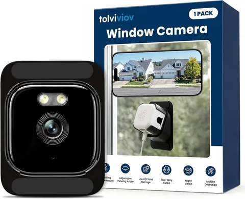 2K Window Security Camera, 2.4GHz & 5GHz WiFi Indoor Camera, 1 pack - New