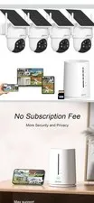 ANRAN Solar Security Cameras Wireless Outdoor Home WIFI 360° View 4 Camera Kits