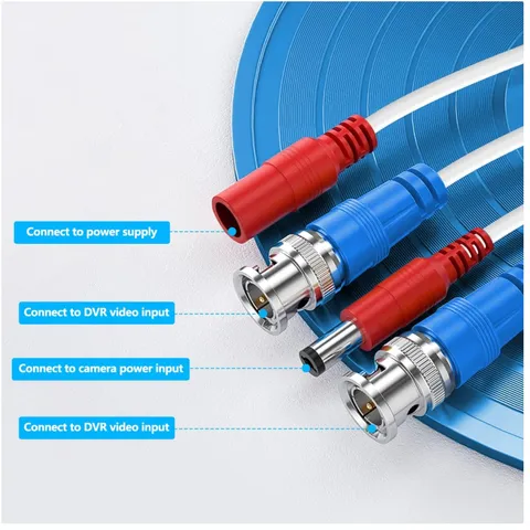4 Pack 150FT BNC Video Power Cables - CCTV Security
