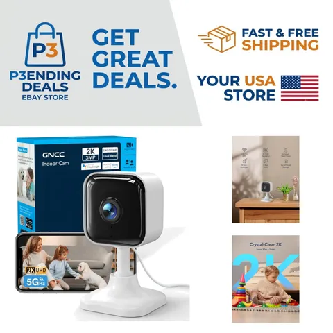Wireless Mini Indoor Camera with Cloud Storage & 32ft Night Vision Capability