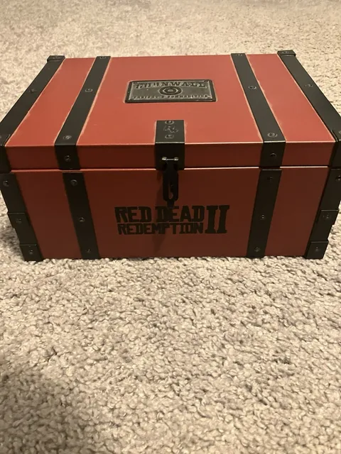 Red Dead Redemption II RDR2 Small Lockable Metal Lock Box Chest w/ 1 Key