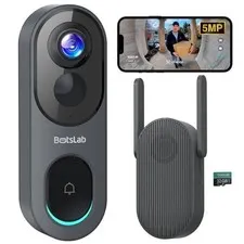 5MP Wireless Video Doorbell Camera,180° Head-to-Toe View, AI Motion Detection, V