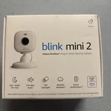 Blink Mini 2 Security Camera 1080p Wired Indoor Outdoor Night Vision Audio HD