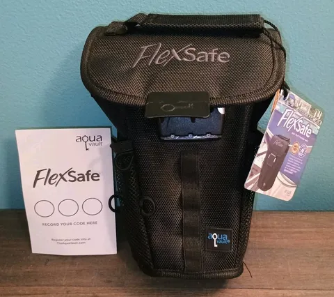 AquaVault FlexSafe Anti-Theft Portable Travel Safe Combination Lock - Black