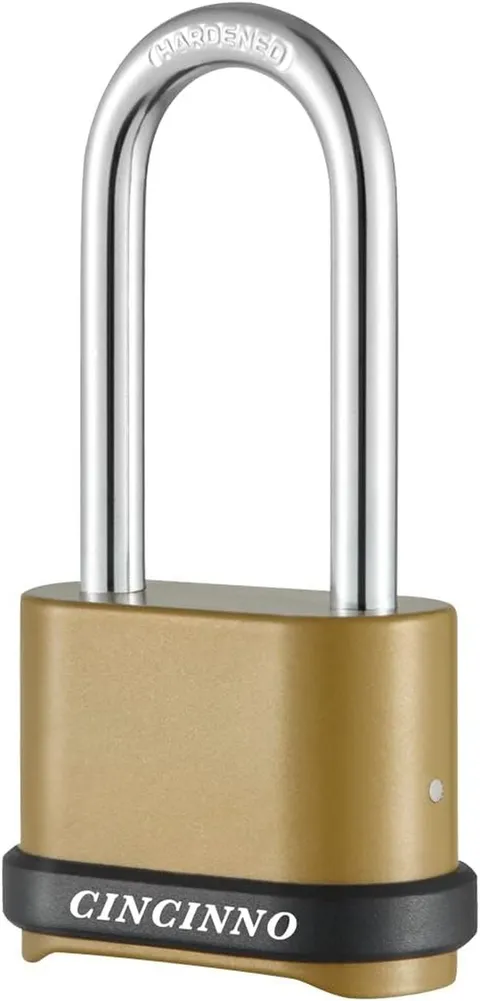 Candado combinacion 4 digitos resistente con arco largo para bodega gym porton