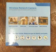 Smart Camera Wireless Wi-Fi IP 1080p Pan/Tilt Night Vision Motion, Blue Indoor