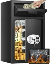 6.0 CU FT Extra Large Drop Safe for Business, Anti-Theft Money Drop Slot Safe...