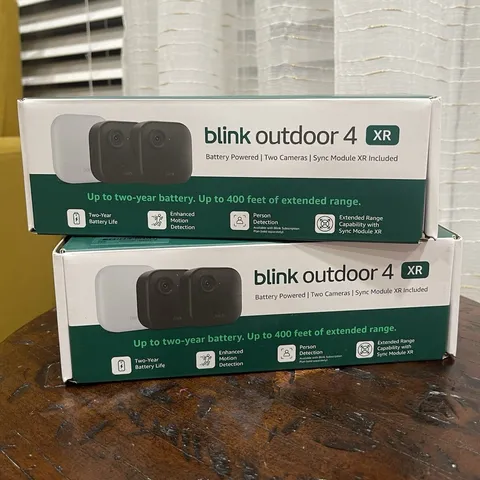 Blink Outdoor 4 XR 1080p Wireless Wi‑Fi 2-Camera Kit w/ Sync Module XR, Battery