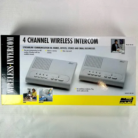 Novi 4 Channel Wireless Intercom Model WI-4C Ideal As Nursery Monitor!
