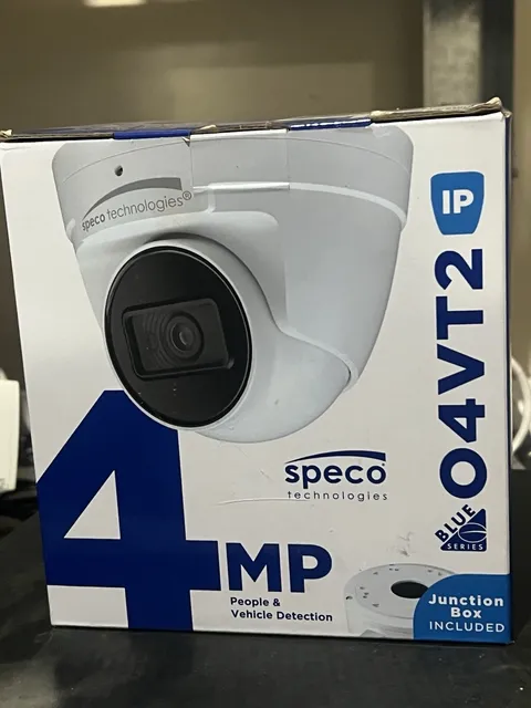 Speco Technologies O4VT2 4MP IP PoE Dome Camera, People/Vehicle Detect