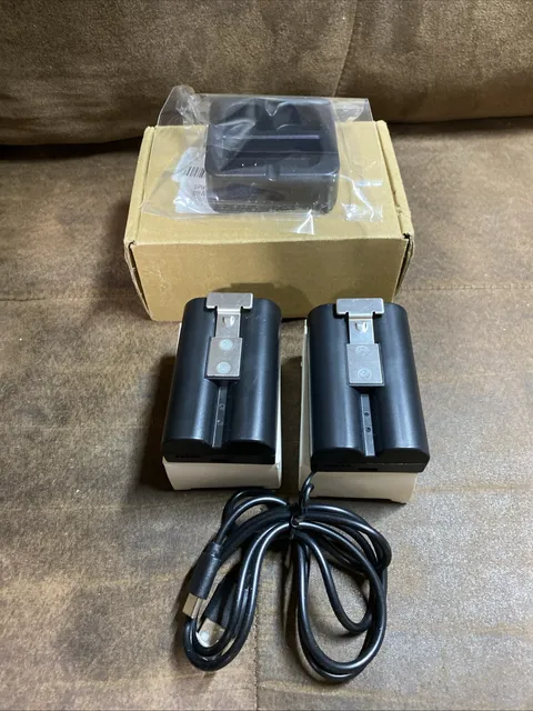 2 Pack 6040mAh Rechargeable Battery and Charger Station for Ring Doorbell 2/3/4